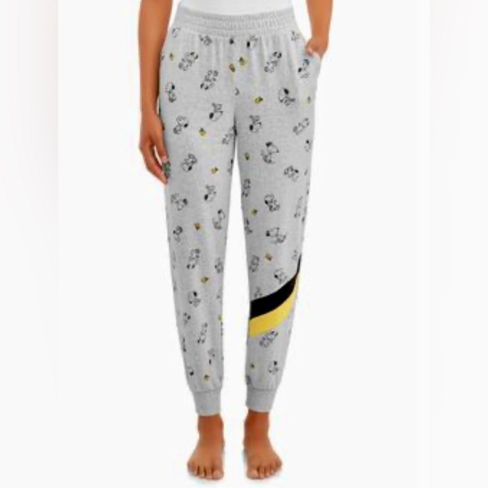 Peanuts- Gray Pajama sweatshirt & pants Set women’s, size XL - Picture 3 of 13